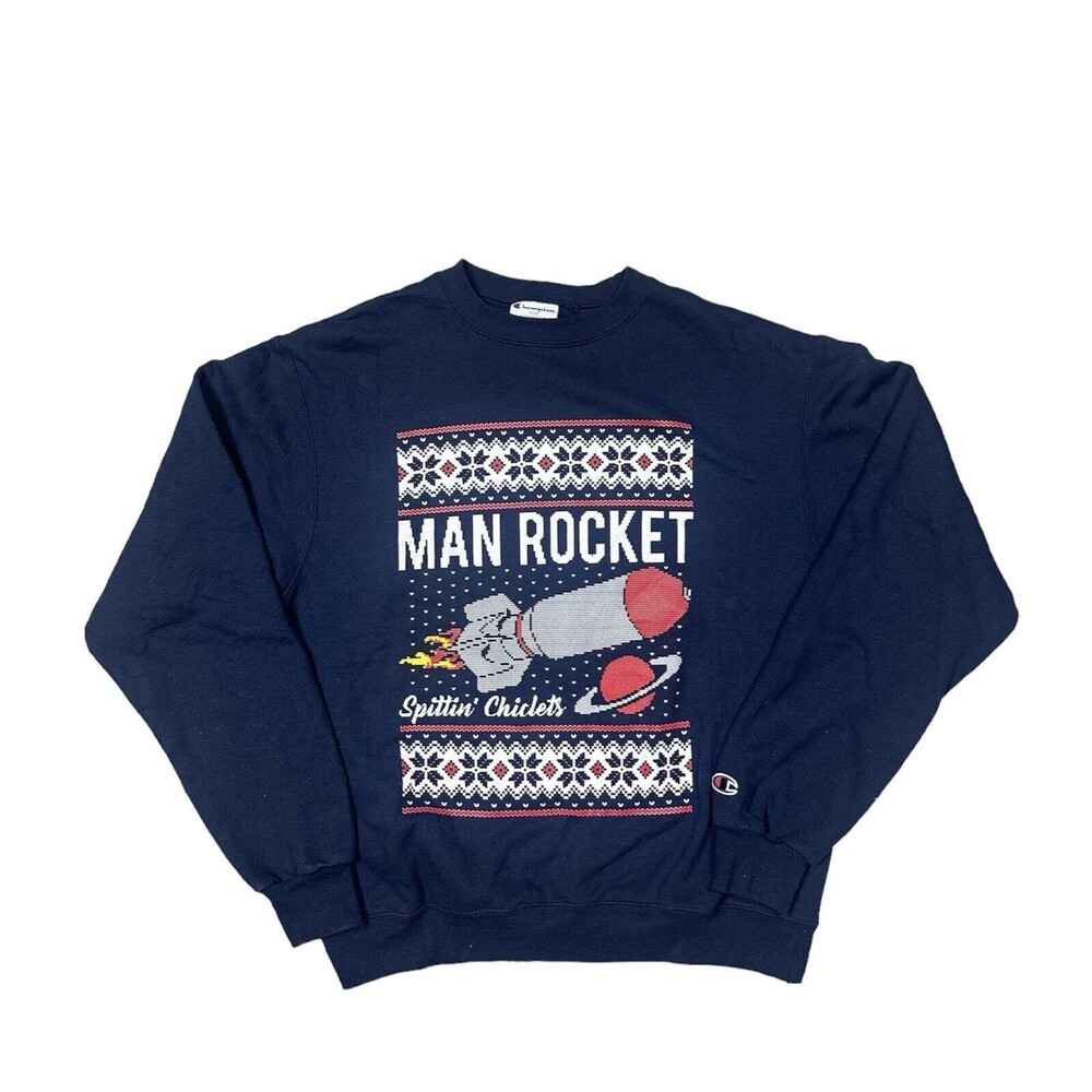 Barstool Sports Champion Eco Sweatshirt Ugly Christmas Sweater Size Medium